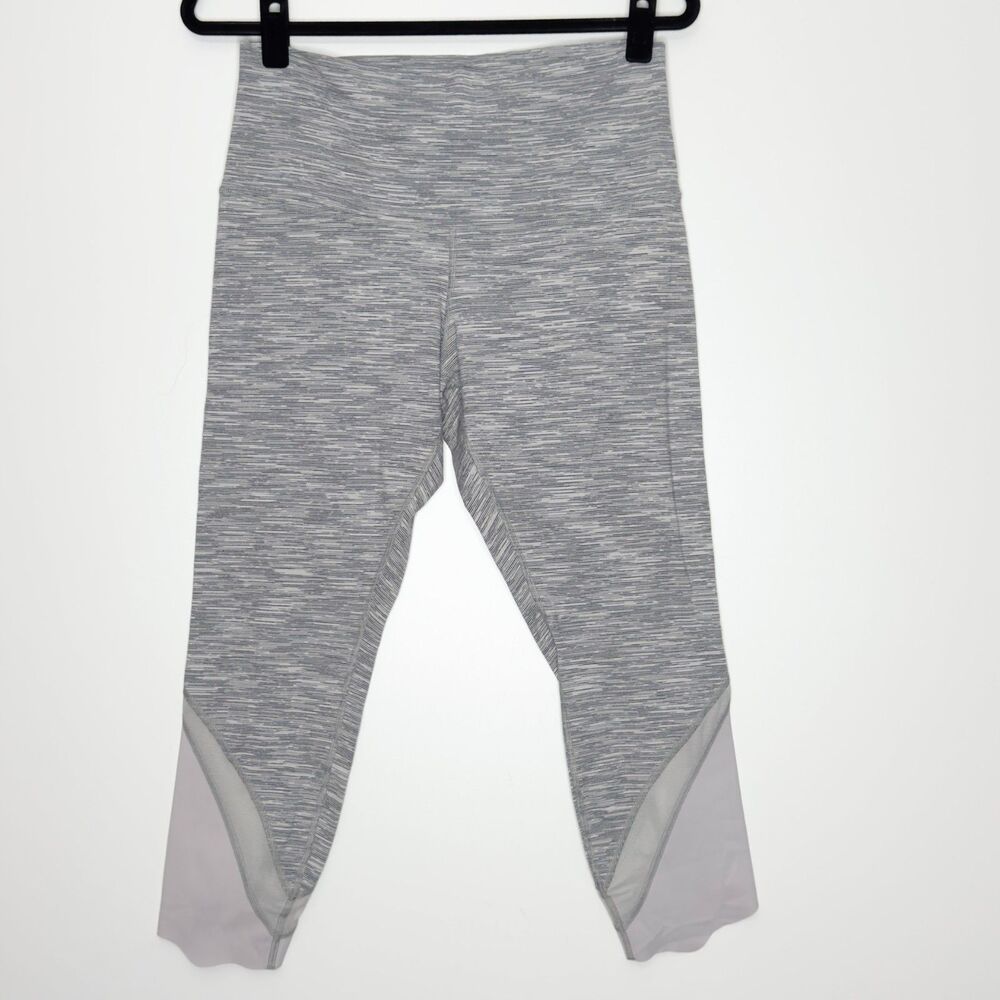 Lululemon Wunder Under High Rise Crop Leggings Scallop Hem Women's Size 10